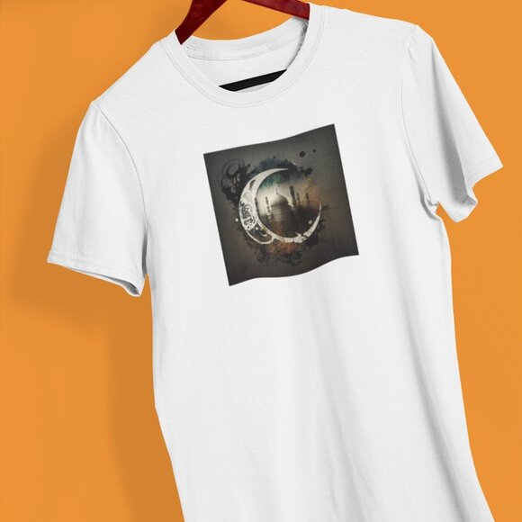 Crescent Multi color Mosque Islamic Shirt | Ramadan Kareem T-shirt | Ramadan - Picture 10 of 10